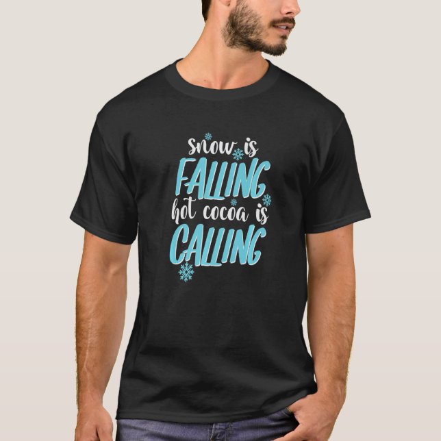 Snö i Winter Snö sjunker T Shirt (Framsida)