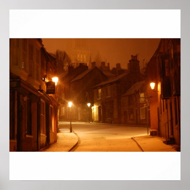 Snö in Lincoln Print Poster (Framsidan)