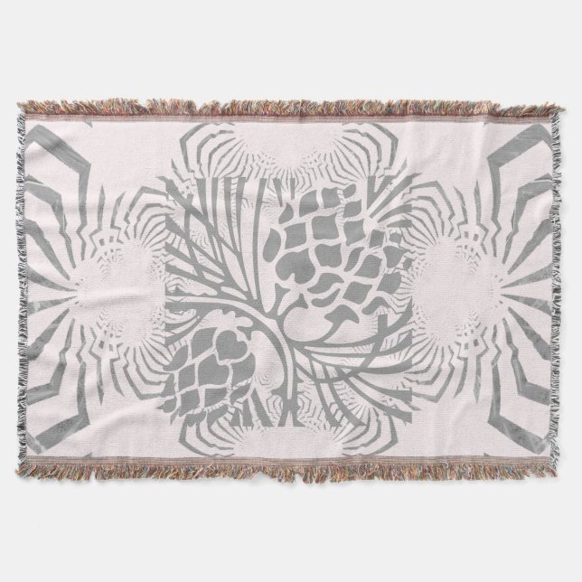 Snö-julen, vacker Fantastisk, Blommigt Filt (Framsidan)