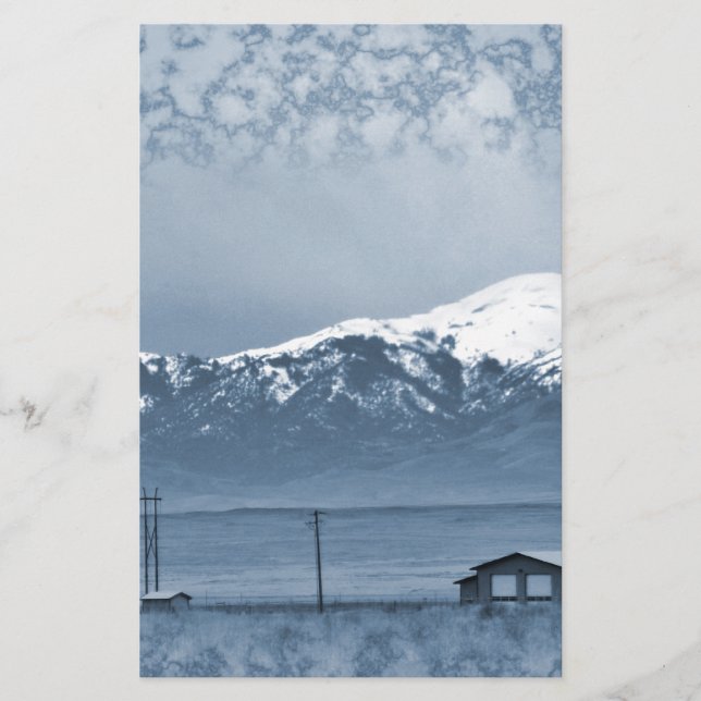 Snö kommer in brevpapper (Framsida)