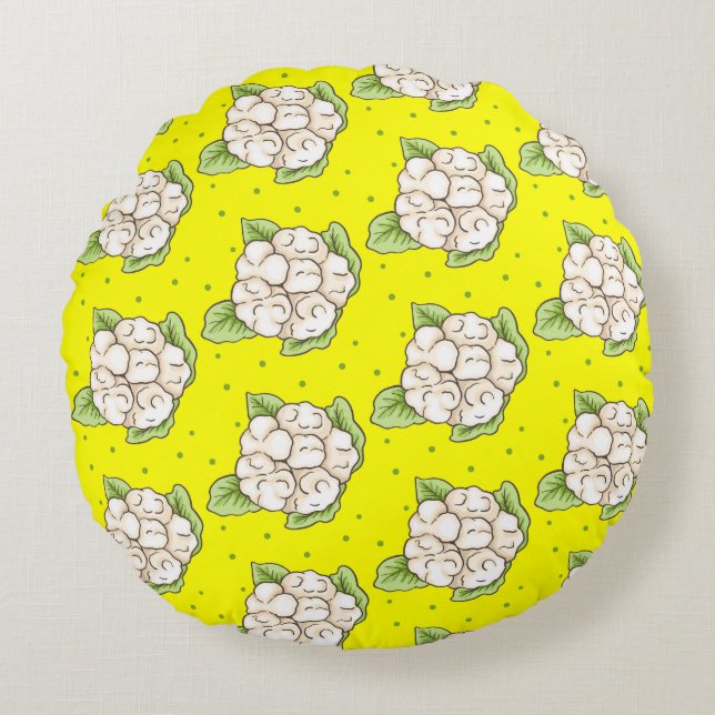 Snö Krona Rund Kudde (Framsidan)