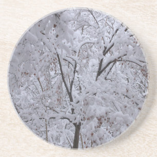 Snö-Laden Träd Underlägg