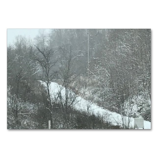 Snö Land-vägläsande flashkort för Vuxnor Bordsnummer (Framsidan)