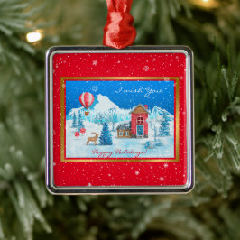 Snö landskapsanpassa julgransprydnad metall