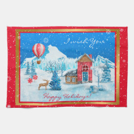 Snö landskapsanpassa kökshandduk