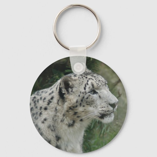 Snö Leopard 2 Keychain Nyckelring (Framsida)