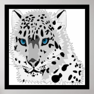 SNÖ LEOPARD ANIMAL POSTER