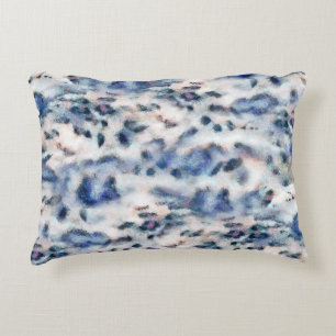 Snö Leopard Animal Print Skin Mönster Prydnadskudde