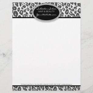 Snö Leopard Anpassningsbar Hair & Beauty Letterhea Brevhuvud