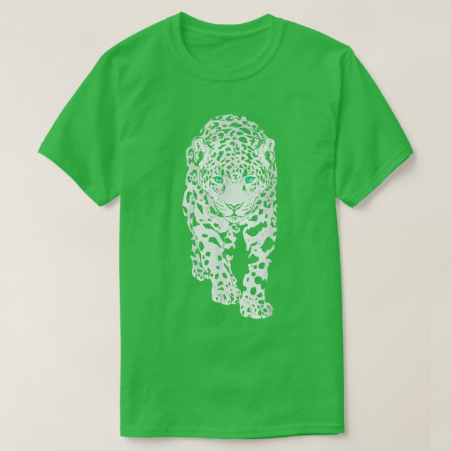 Snö Leopard Big Cat Wildlife T Shirt (Design framsida)