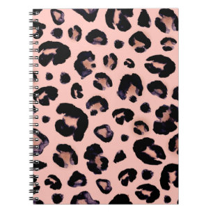 Snö Leopard black grått beige seamless bakgrund. Anteckningsbok
