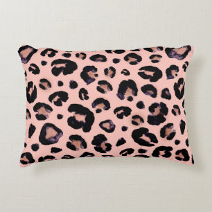 Snö Leopard black grått beige seamless bakgrund. Prydnadskudde