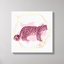 Snö leopard canvastryck