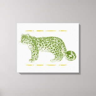 Snö leopard canvastryck