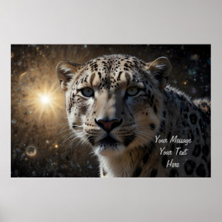 Snö Leopard Celestial Guardian Poster