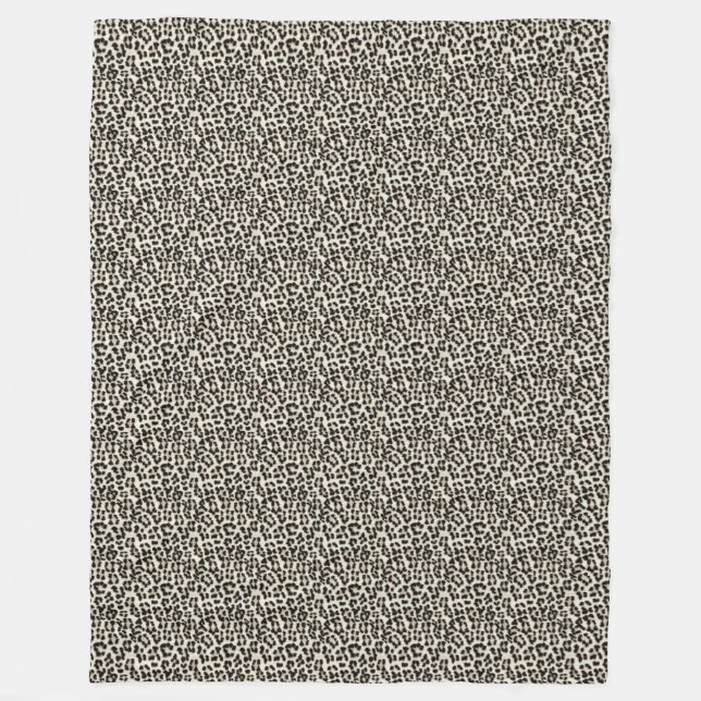 Snö Leopard Fleecefilt (Framsidan)