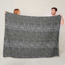 Snö leopard fleecefilt