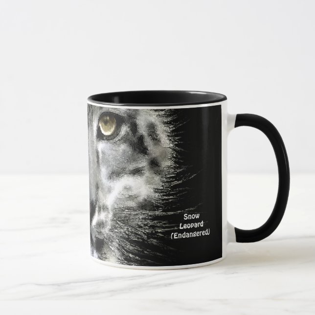 Snö Leopard Gift Mugg (Höger)