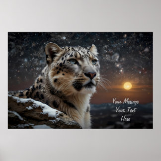 Snö Leopard Guardian Poster