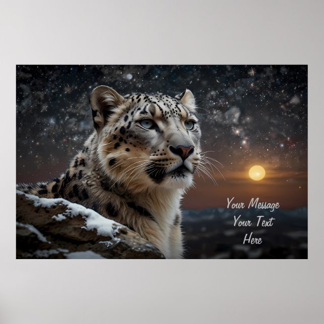 Snö Leopard Guardian Poster (Framsidan)