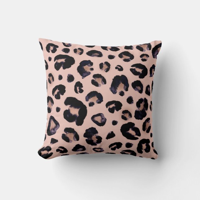 Snö Leopard, Hand plockade Struktur. Kudde (Framsida)