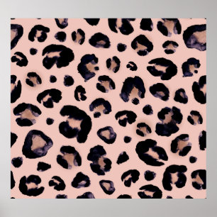 Snö Leopard, Hand plockade Struktur. Poster