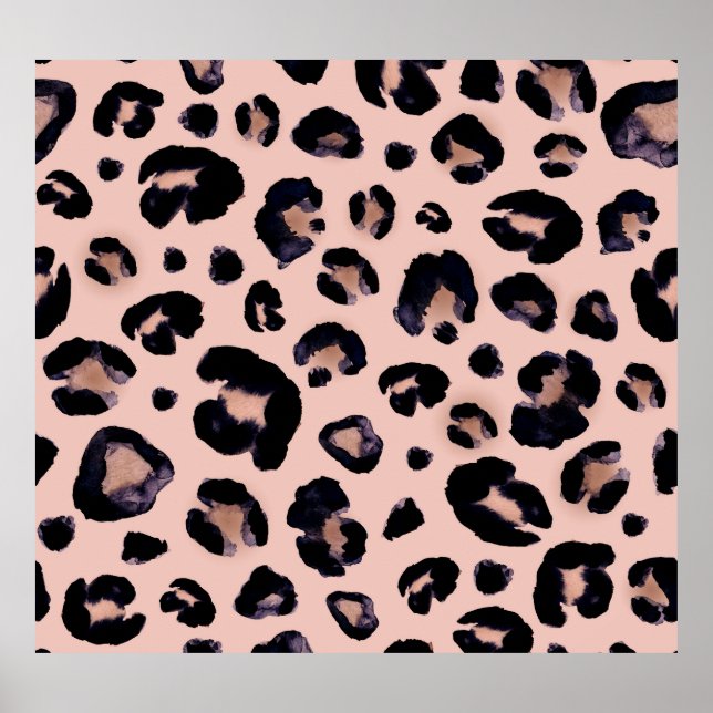 Snö Leopard, Hand plockade Struktur. Poster (Framsidan)