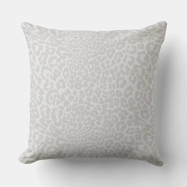 Snö Leopard Kudde (Framsida)
