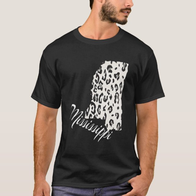 Snö Leopard Mississippi T Shirt (Framsida)