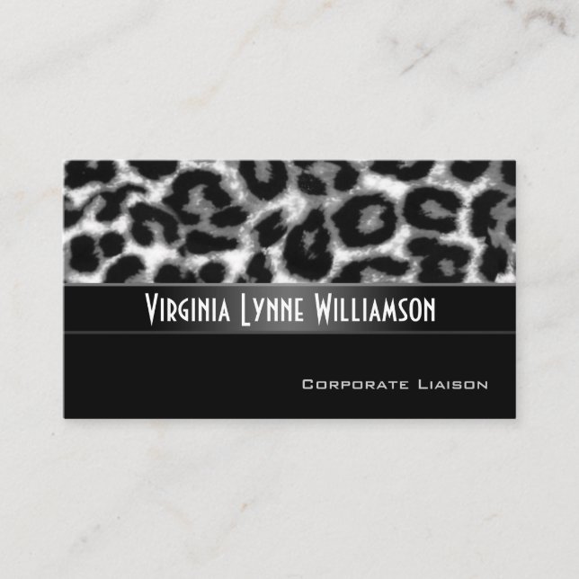 Snö Leopard Modern Professionell Affärskort Visitkort (Framsida)