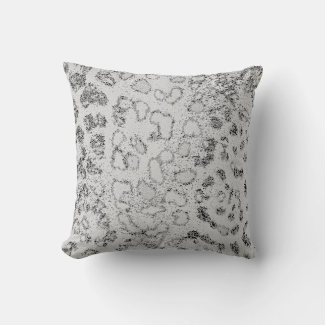 Snö Leopard Pillow i många Stilar/storlekar Kudde (Framsida)