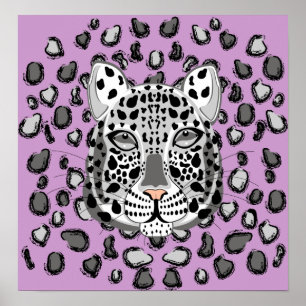 Snö Leopard Poster