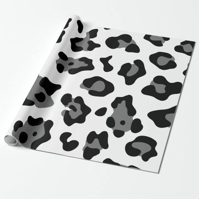 snö leopard presentpapper (Utrullad)