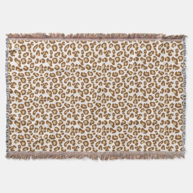 Snö Leopard Print, Beige, Tan and Cream Filt (Framsidan)