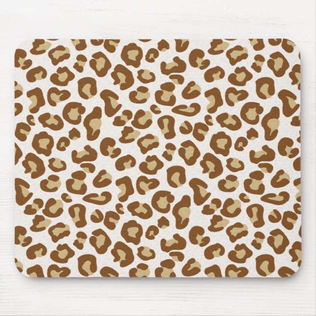 Snö Leopard Print, Beige, Tan and White Musmatta (Framsidan)