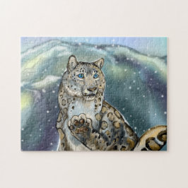 Snö Leopard~puzzle Pussel