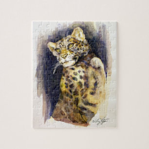 Snö Leopard Puzzle Pussel