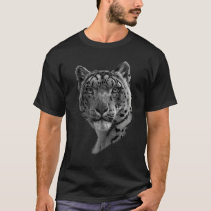 Snö Leopard Snö Leopards Black and White B T Shirt