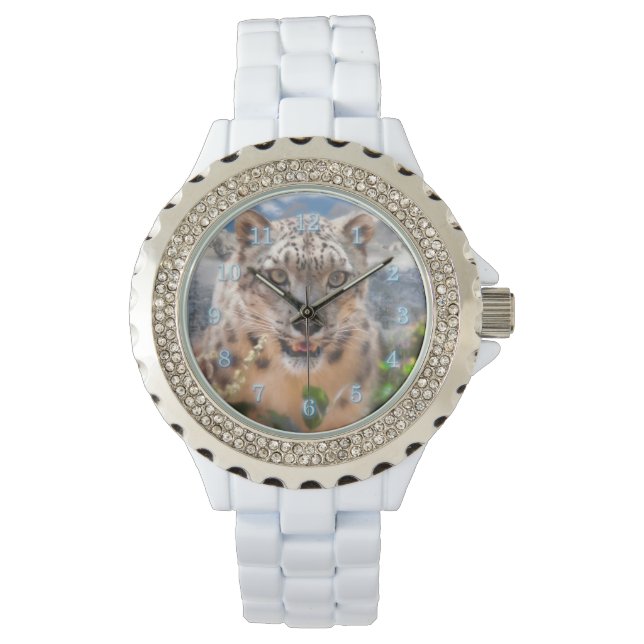 SNÖ LEOPARD SPRINGTIME FLOWERS ARMBANDSUR (Framsida)