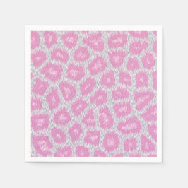 Snö Leopard stil - Silver Rosa Pappersservett