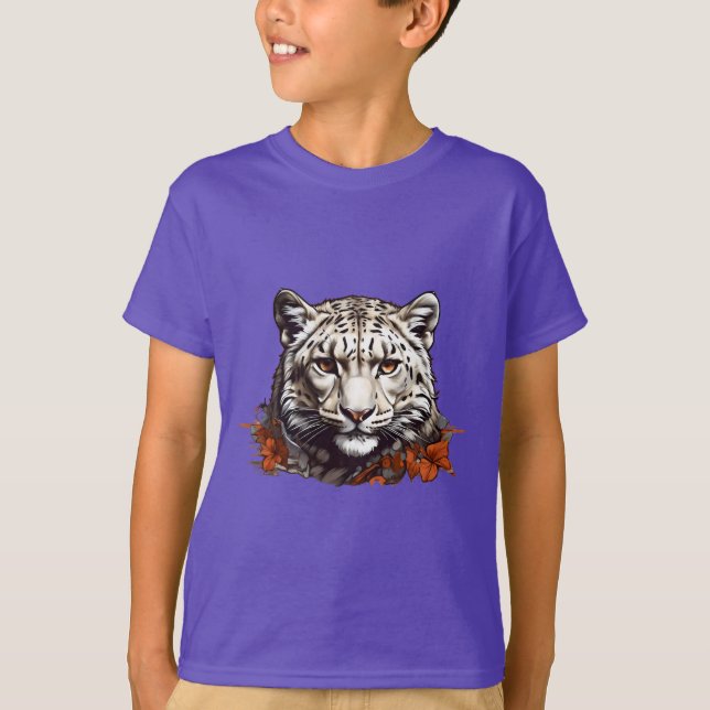 Snö Leopard T Shirt (Framsida)