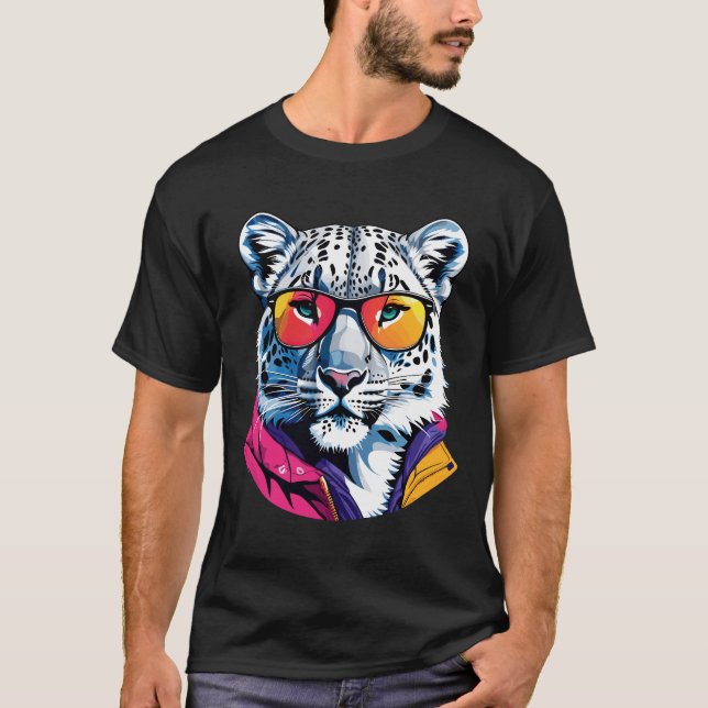 Snö Leopard T Shirt (Framsida)
