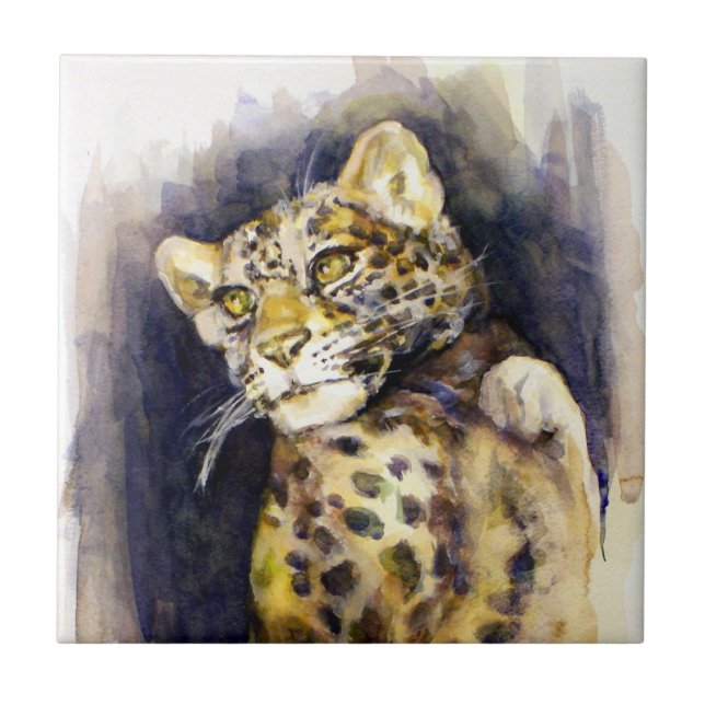 Snö Leopard Tile Kakelplatta (Framsidan)
