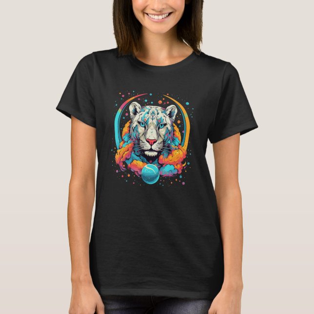 Snö Leopard Vild Animal Snö Leopard Manar Women Ki T Shirt (Framsida)