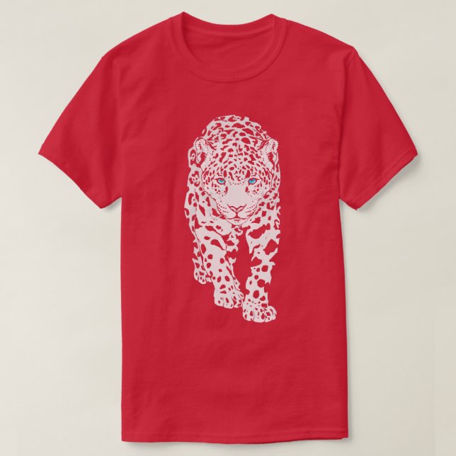 Snö Leopard Vild Big Cat Wildlife T Shirt (Design framsida)