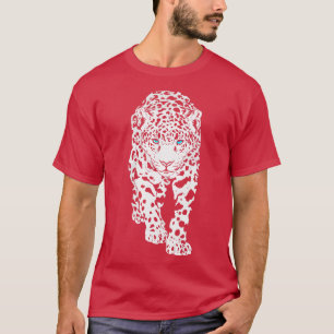 Snö Leopard Vild Big Cat Wildlife T Shirt