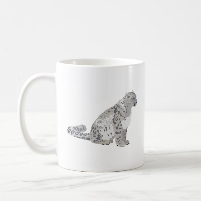 Snö Leopard Vild katt Kaffemugg (Vänster)