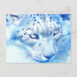 *Snö Leopard* Vild Spirit Vykort