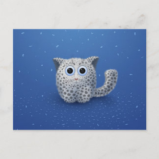 Snö Leopard Vykort