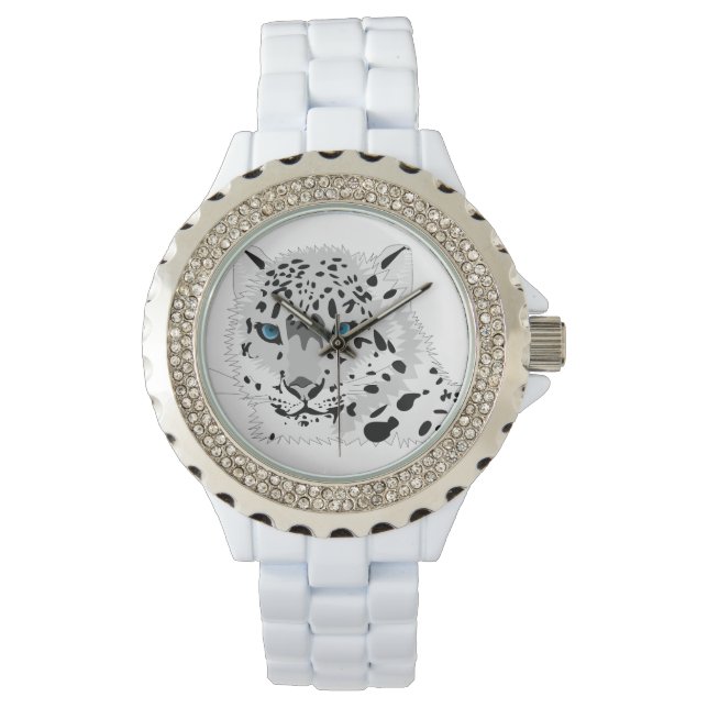 Snö Leopard Watch Armbandsur (Framsida)